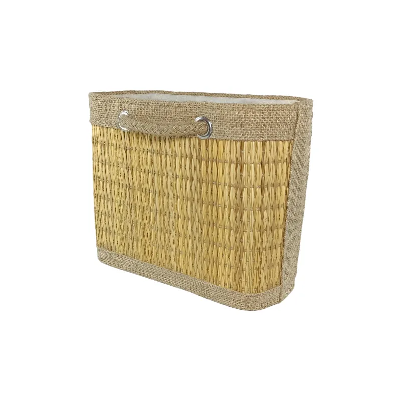 sac à main artisanal tunisien en fibre de smar – fait main, léger, Éco responsable – 25 x 21 cm – anses extensibles en corde naturelle – yabombok