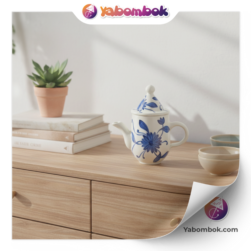 théière artisanale en céramique blanche Émaillée | bouilloire fait main | pot à infusion design rustique / moderne | idée cadeau service à thé khc022