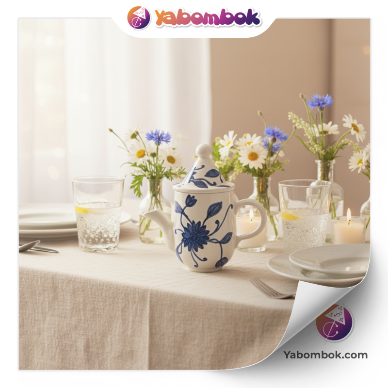 théière artisanale en céramique blanche Émaillée | bouilloire fait main | pot à infusion design rustique / moderne | idée cadeau service à thé khc022